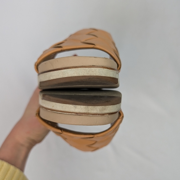 Sam Edelman Adaley Leather Platform Slide Sandals Woven - Picture 9 of 12